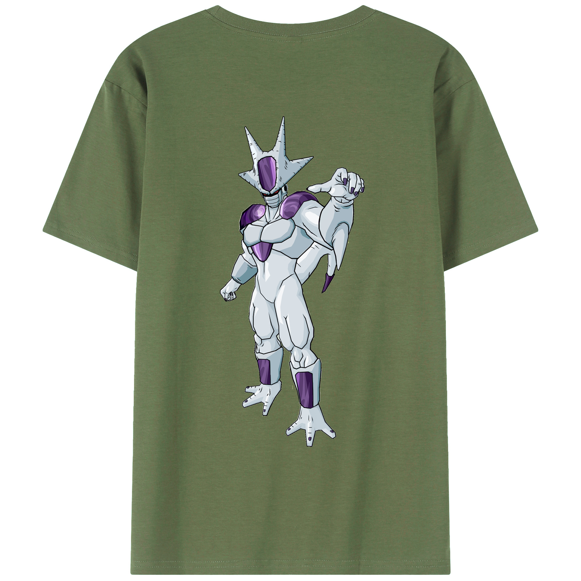 （画像用） ドラゴンボール クウラ DRAGON BALL Cooler Coora 綿100％ メンズ半袖Tシャツ（バックプリント） 通気性